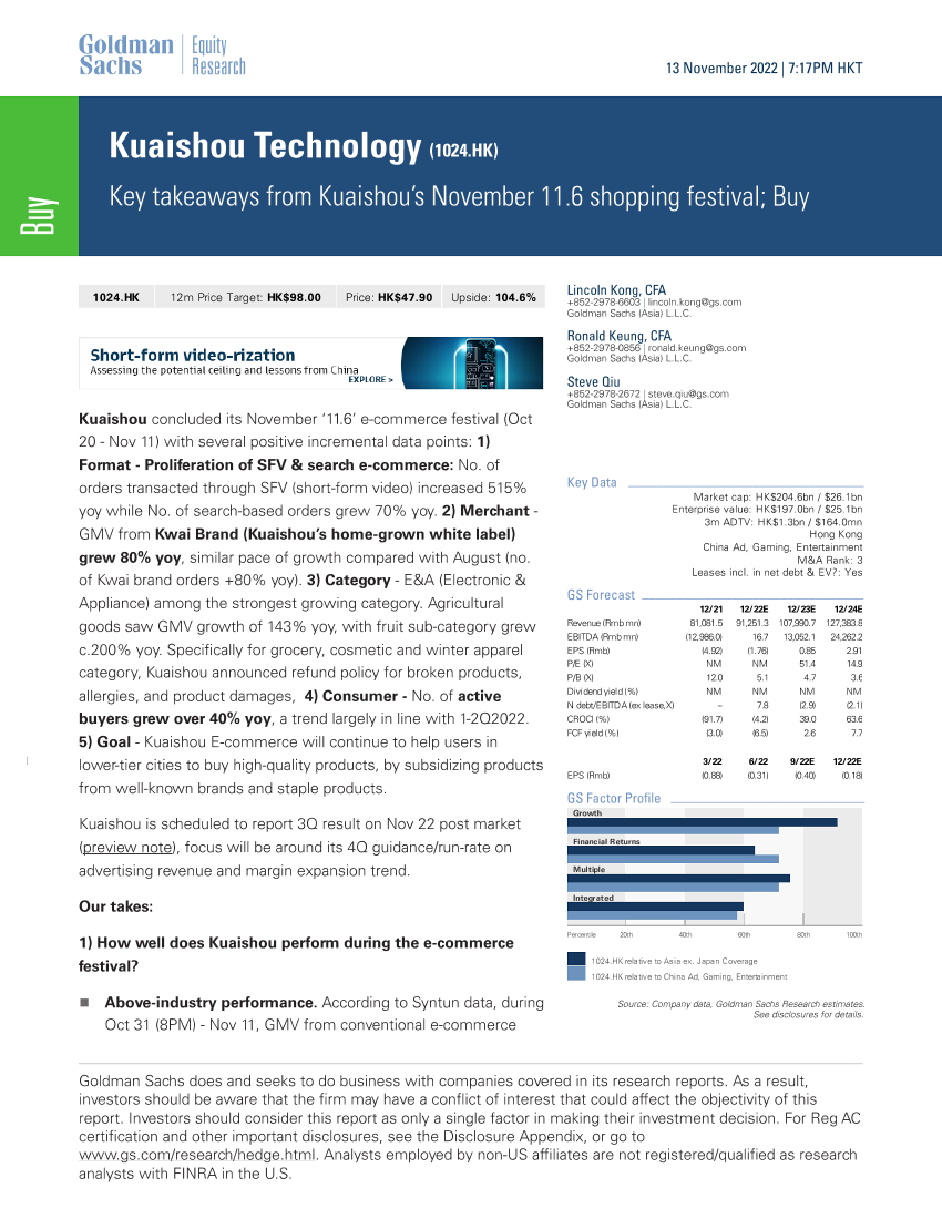 Kuaishou Technology (1024.HK)_ Key takeaways from Kuaishou's November 11.6 shopping festival; Buy(1)Kuaishou Technology (1024.HK)_ Key takeaways from Kuaishou's November 11.6 shopping festival; Buy(1)_1.png